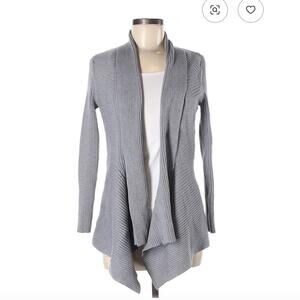 White House Black Market Gray Rayon Blend Cardigan Size M